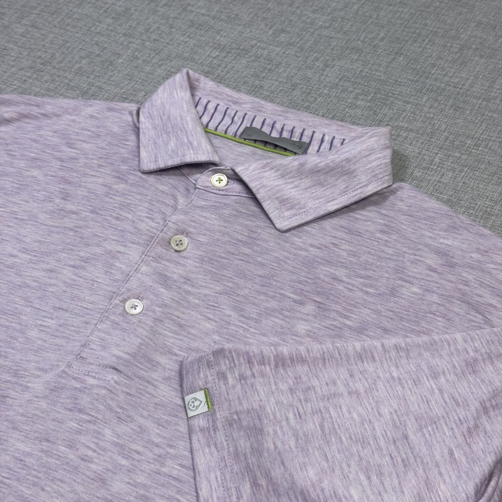 Tasc Performance Golf Polo Shirt Mens Large Purple Modal Polyester Spandex